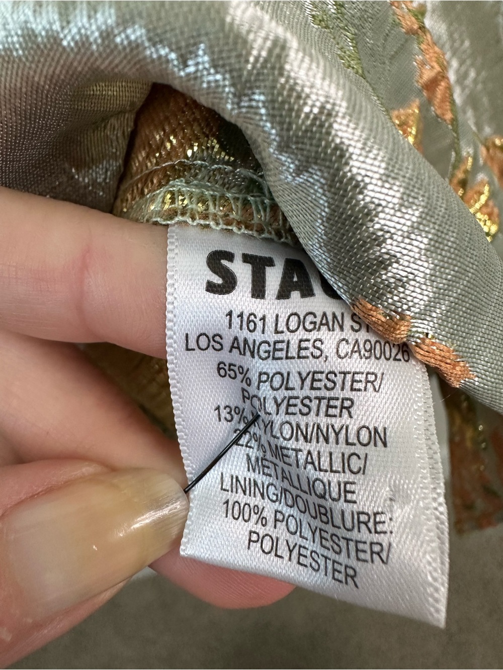 Staud Kennedy Strapless Brocade Midi Dress In Metallic SZ US 6 NWOT - Picture 6 of 7